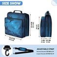 thumbnail image 3 of Zipper Binder with Shoulder Strap 2 inch 3 Ring Waterproof File Folder Organizer Bag 500 Sheet Sharks Are Swimming, 3 of 8