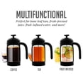 thumbnail image 3 of OVENTE Cafetera de prensa francesa, té y espresso de 20 onzas, vidrio de borosilicato resistente al calor con sistema de acero inoxidable de 4 filtros, jarra portátil sin BPA, perfecta para cerveza fr, 3 of 5