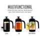 thumbnail image 3 of OVENTE Cafetera de prensa francesa, té y espresso de 20 onzas, vidrio de borosilicato resistente al calor con sistema de acero inoxidable de 4 filtros, jarra portátil sin BPA, perfecta para cerveza fr, 3 of 5