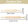 thumbnail image 3 of Oimcto Less than $5 Wooden Roller Rolling Pin 42Cm Rolling Pin,Wooden Rolling Pin Stick Dumpling Activity Solid Wood Rolling Pin Wood Baking Tools Rolling Pin: Unlacquered Rolling Pin, 3 of 7
