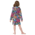 thumbnail image 4 of FORMRS Niños Bathrobe Unisex Hooded Robe Soft Plush Pajamas Sleepwear, Size 7-9T, Charming Floral Pattern, 4 of 7