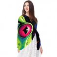 thumbnail image 5 of Frog Breathable Chiffon Yarn Silk Scarf 180*73 - Light Translucent Shawl Wrap 28.7x70.86in, 5 of 6