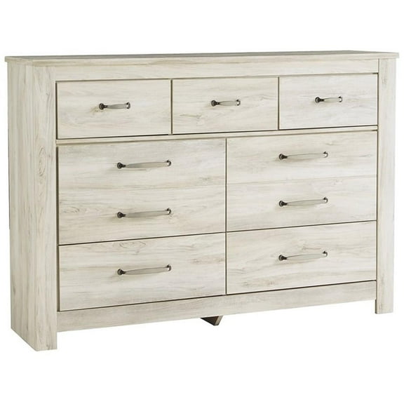 Bowery Hill 7 Drawer Dresser in Whitewash