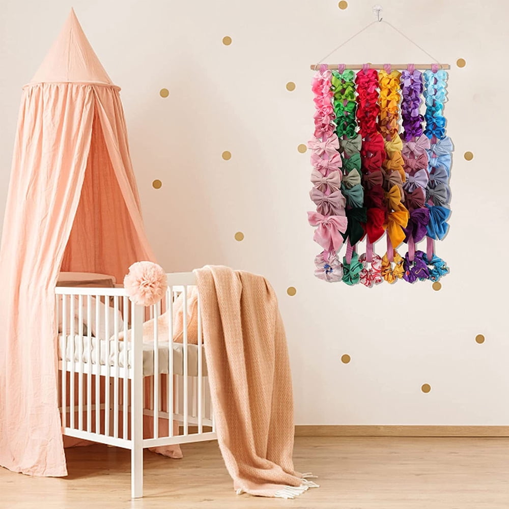 ENTASSER Wall-mounted headwear finishing shelf,children's hairpin, hair accessories storage2