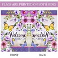 thumbnail image 3 of Welcome Friends Floral Blooms Butterfly Decoration Seasonal Spring Summer House Flag Outdoor Yard Flag 28" x 40", 3 of 6
