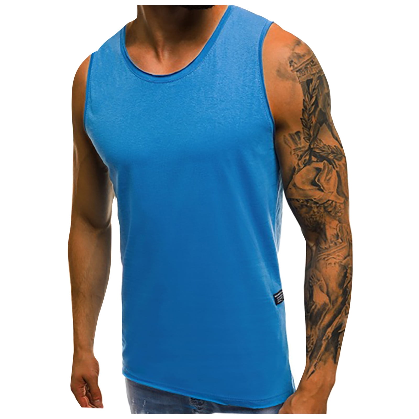 Corashan Loose Tank Tops Men , Men Home Outdoor Fashion Casual Basic