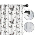 thumbnail image 4 of Blackout Kids Curtains,Black White Butterfly Pattern Childrens Insulated Curtains Set Of 2,Bedroom Essentials,Toddler Room Decor 42"x63", 4 of 5