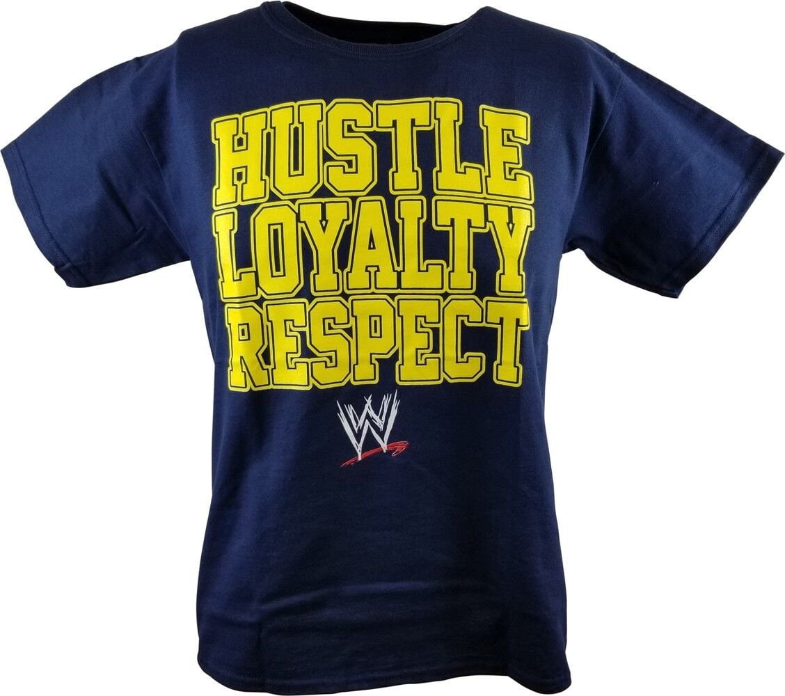 T-shirt Noir WWE John Cena - Hustle Loyalty Respect - Taille L Garçon - Occasion