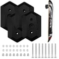 thumbnail image 1 of 4 Pcs Skateboard Wall Mount Skateboard Display Hanger Skateboard Hanger Hook Vertical And Horizontal For Skateboard Deck Display Storage Black Banmo, 1 of 5