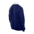 thumbnail image 3 of Men's New Era Dark Blue Los Angeles Dodgers Throwback Prep Colorblock Rugby Polo, 3 of 5