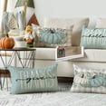 thumbnail image 4 of Sm:)e Blue Pumpkin Give Thanks Eucalyptus Leaf Fall Throw Pillow Covers 12 x 20 Set of 4, 4 of 6