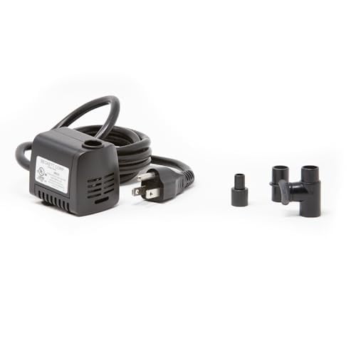 Beckett M60AUL Fountain pump Submersible Water Pump Max Flow 120 GPH, 5 Watt, Max Lift 2.25 Ft, for Fountain Fish Tanks Ponds, Black