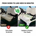 thumbnail image 4 of Golf Cart Seat Covers for 2 Seater,Summer Eucalyptus Leaves Soft Microfiber Cart Seat Towel Blanket,Spring Green Botanical Absorbent Breathable Non Slip Bench Seats Protector for Golf Course 51"x31", 4 of 9