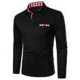 thumbnail image 1 of YDLCAFD Mens Long Sleeved Shirt Button Color Matching Sports Shirt Tops, 1 of 9