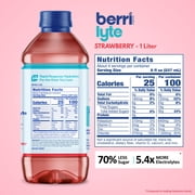 Berri Lyte Organic Electrolyte Hydration Solution Drink, Strawberry, 1 Liter Bottle