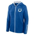 thumbnail image 2 of Women's Fanatics Royal Indianapolis Colts Redzone End Around Pass Raglan Full-Zip Hoodie, 2 of 3