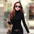 thumbnail image 2 of FANTADOOL Multi-colors Autumn Winter Women Tops Long Sleeve Turtleneck Women Solid Stretch Tops Women Silm Bottoming Shirt Tops W4, 2 of 6