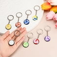 thumbnail image 4 of 12 Pcs Volleyball Keychain Bulk, Volleyball Keychains with Metal Ring Backpack Charm Team Gifts Sports Party Favors, White, 4 of 5