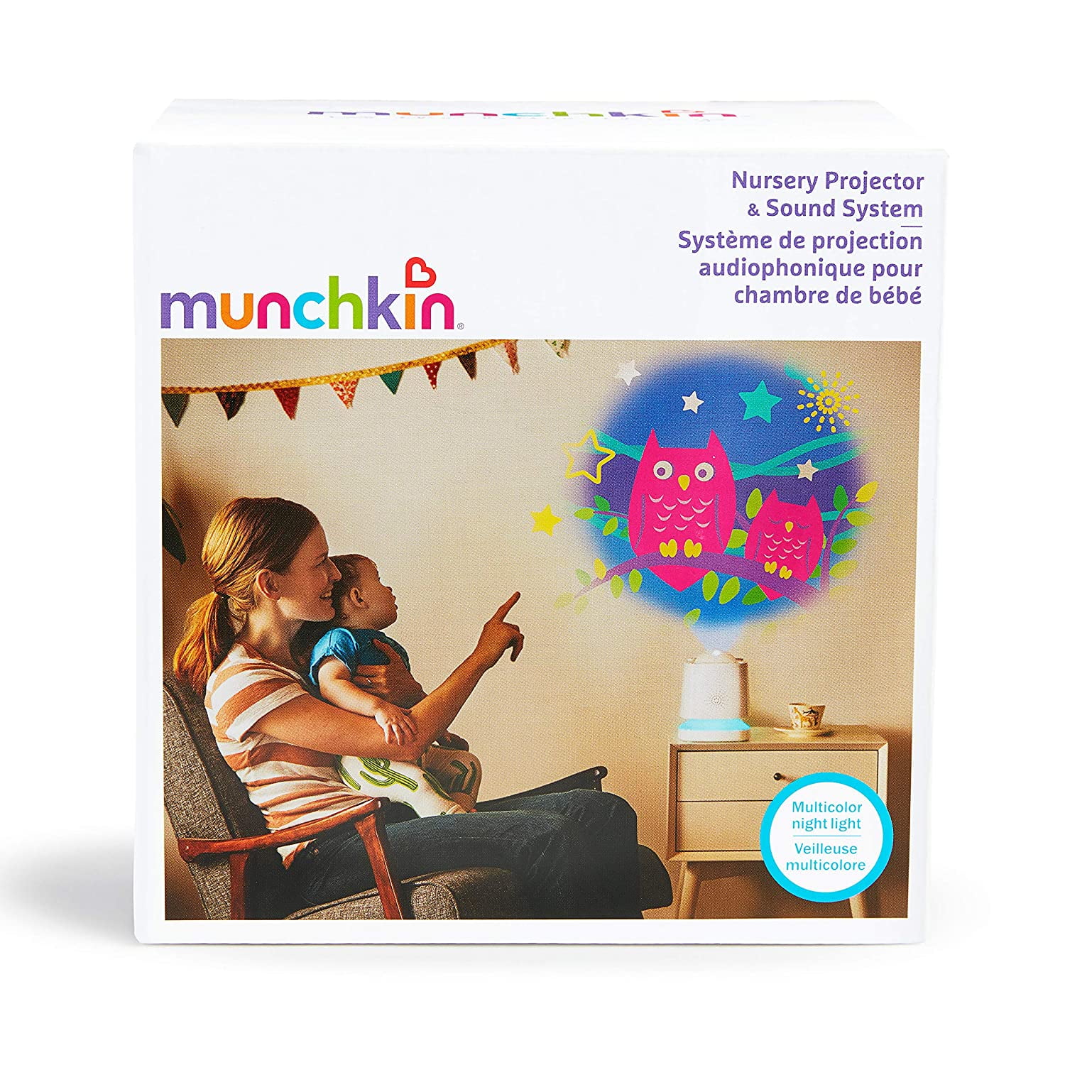 Munchkin® Infant Nursery Projector and Sound Machine with LED Nightlight, White