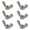 B, variant on 6pcs Steel Wing Nut with Smooth Finishes Corrosions Resistant Nut set for Safe & Tool Frees Adjustments In Projects