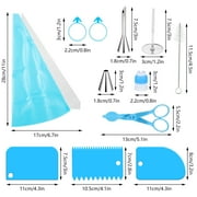 Qweryboo 125 Pcs Piping Bags and Tips Set, Disposable Cake Decorating Bags Set with Reusable Tips, Decorating Frosting Bags for Cupcake ,Icing Bags with Tips