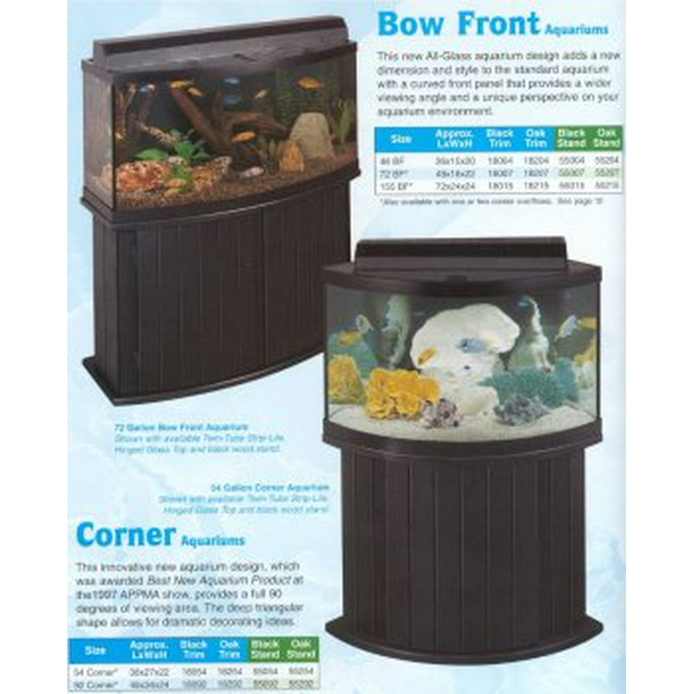 Aqueon Tank Corner Bow Black 54G (Pack of 1)