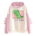 thumbnail image 1 of Pompotops Mode Femmes Décontracté Imprimé Manches Longues Sweat-Shirt Dinosaure en Solde, 1 of 4