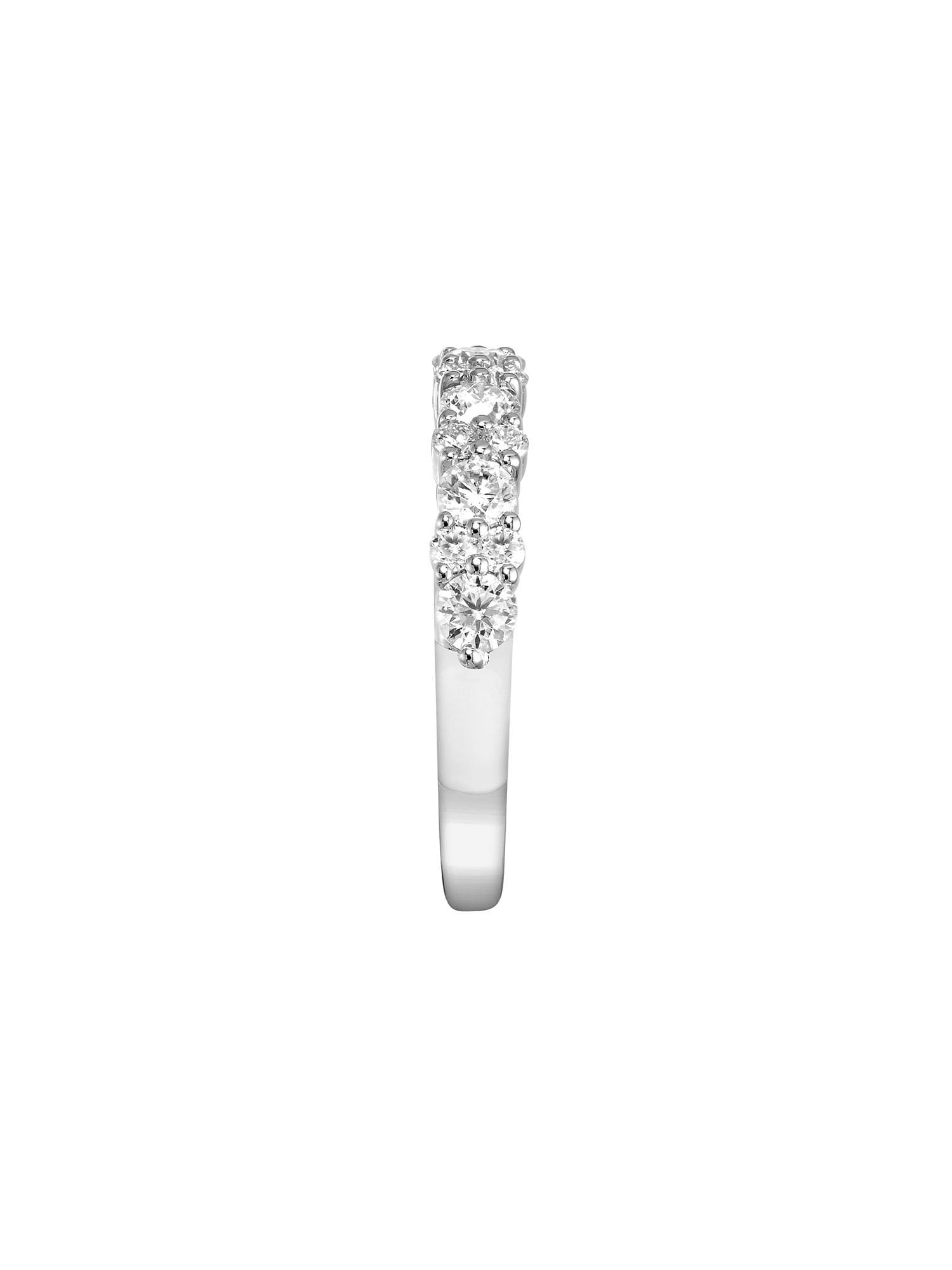 1 Carat DEW Moissanite 10k White Gold Anniversary Ring