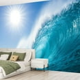 thumbnail image 2 of Peel and Stick Wallpaper Clear Ocean Wave Dream Surfing Destination Landscape Wave Water Ocean Modern Art Wall Mural Decor Self Adhesive and Removable 69in x 98in, 2 of 8