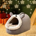 thumbnail image 2 of Cama para gatos, cálida y semicerrada, ideal para el invierno. Saco de dormir para gatos, con sensación de seguridad. Cama para gatos, casa para mascotas, cama para perros, ideal para el invierno., 2 of 6