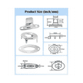 thumbnail image 3 of Twist Lock Common Sense Fastener, Metal Turn Buttons for Boats, Sailboats, RVs, Dinghies and Caravans (10PC), 3 of 6