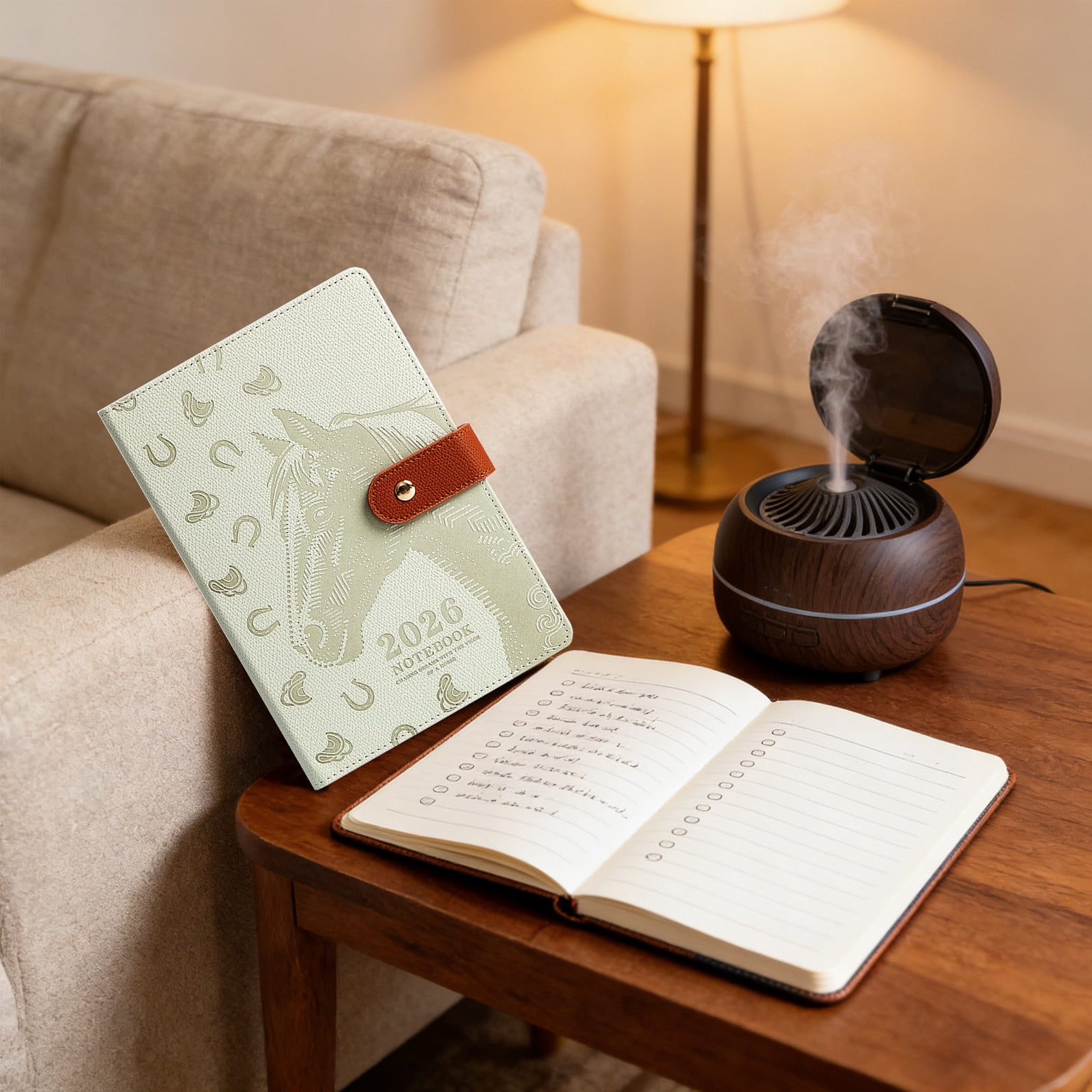 TanSiDing A5 Lined Leather Journal Notebook for Men Women, Personalized Hardcover Journal, Thick Ruled Paper Daily Diary for Travel,Business,Work,Writing