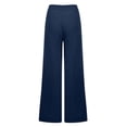 thumbnail image 4 of Gvmfive Women Cotton Linen Casual Pants Straight Leg Loose Solid Color Trousers, 4 of 7