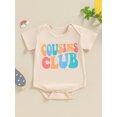 thumbnail image 2 of Bagilaanoe Newborn Baby Girl Boy Summer Rompers Letter Print Short Sleeve Bodysuits 3M 6M 12M 18M Infant Casual One Piece Short Jumpsuit, 2 of 8
