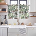 thumbnail image 2 of Green Palm Trees Kitchen Curtains Short 54 Inch Length, Summer Botanical Tropical Leaves Grommet Top Bedroom Living Room Curtains, Light Filtering Cafe Curtain Drapes 2 Panels Set 84''x54'', 2 of 9