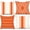 Orange, variant on Outdoor Pillow Covers 18x18 Inch Set of 4 Rust Waterproof Modern Geometry Throw Pillows Outdoor Summer Waterproof Decor for Patio Funiture Garden Polyester Cushion Covers