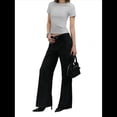 thumbnail image 3 of Camisetas de Algodón para Mujer, Cuello Redondo, Corta, Básicas, Informales, de Verano, Color Gris, Talla M, 3 of 9