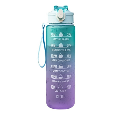 

Yucurem 900ml Frosted Water Bottle Outdoor Sport Travel Gym Drinking Kettle (Green)