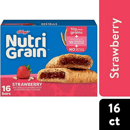 2 Pack Nutri-Grain Breakfast Bars Strawberry Made with 10g Whole Grains - 16 - 20.8 Oz