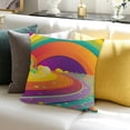 thumbnail image 3 of Shiartex  Rainbow Clipart Print，Square Printed Cushion Cover, Slipover Pillowslip for Home Sofa Couch Chair Back Seat, Multicolour, 3 of 5