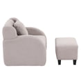 thumbnail image 5 of Shunda K Swivel Accent Chair with Ottoman, Teddy Short Plush Particle Velvet Armchair,360 Degree Swivel Barrel Chair with footstool for Living Room, Hotel, Bedroom, Office, Lounge, 5 of 10