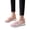 Pink, variant on Womens Slip on Sneakers Mesh Breathable Running Walking Tennis Shoes Casual Flats Beige 7