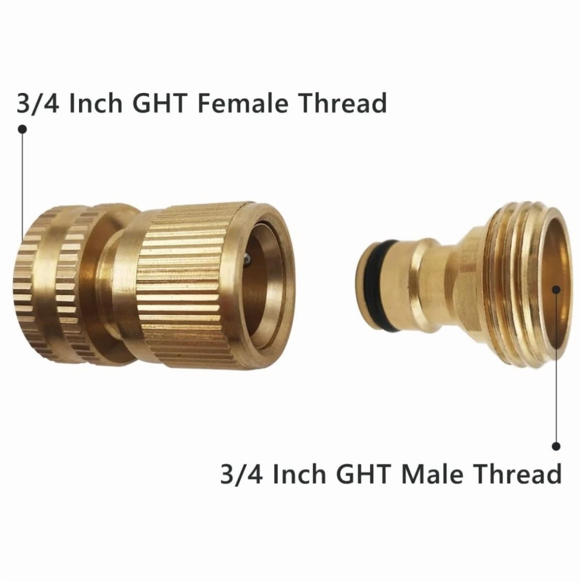 PURELY- 3/4" Garden Hose Quick Connect Water Hose Fit Female Male Connector Set Fitting