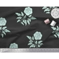 thumbnail image 3 of Soimoi polyester Crepe Fabric Leaves & Floral Artistic Decor Fabric Printed Yard 52 Inch Wide, 3 of 5