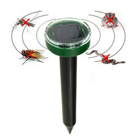 Outdoor Solar Powered Ultrasonic Mole Snake Mouse Pest Reject Repeller Control for Garden