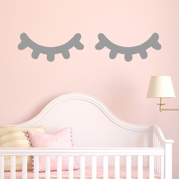 Vinilo decorativo de pestañas para pared | Mural artístico removible | Decoración para el hogar y el dormitorio para paredes lisas, azulejos, vidrio y muebles.