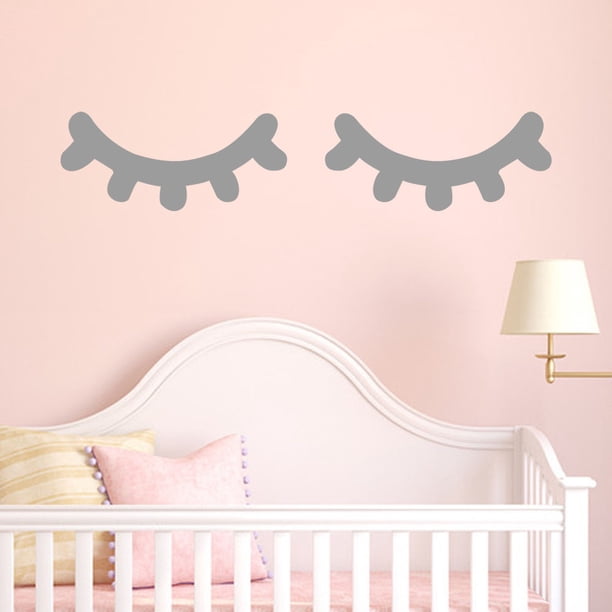 Vinilo decorativo de pestañas para pared | Mural artístico removible | Decoración para el hogar y el dormitorio para paredes lisas, azulejos, vidrio y muebles.