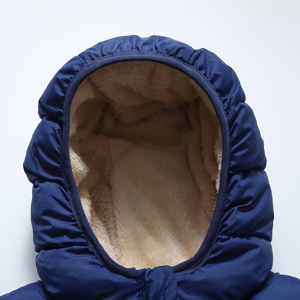 Boys Girls Kid Winter Thick Jacket Warm Zipper Hooded Windproof Coat Cute Outwear,2-7T