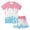 Light Pink, variant on Baby Boys Outfit 2 Piece Ice Cream Drip Baseball Crewneck Short Sleeve Tee Shirts and Summer Drawstring Shorts Wine,2-3 Years