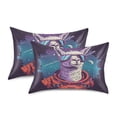 thumbnail image 2 of JSTEL Llama Space Polka Dots Satin Pillowcase Queen Size Pillow Cases Envelope Closure Bed Pillow Cover, 20 x 30 inch, 2 of 9